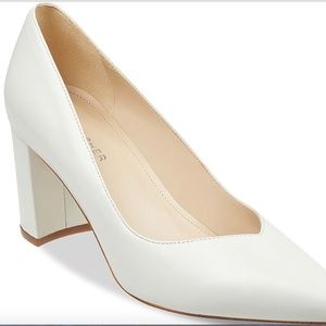 Marc Fisher White Pump Heel